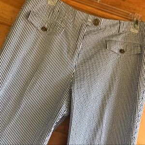 L.L. Bean Seersucker striped Sailor Pants 12P